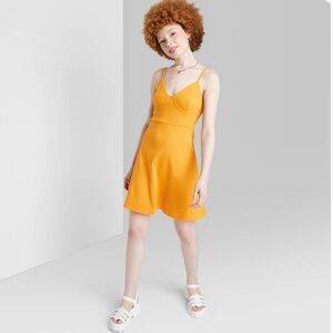 NWT Women's Knit Skater Dress - Wild Fable™
Gold Size Large